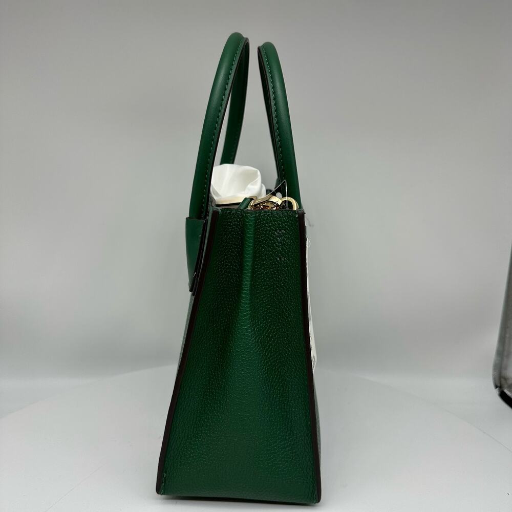 NWT Michael Kors Mercer Medium Pebbled Jewel Green Leather Crossbody Small Purse - Picture 4 of 14